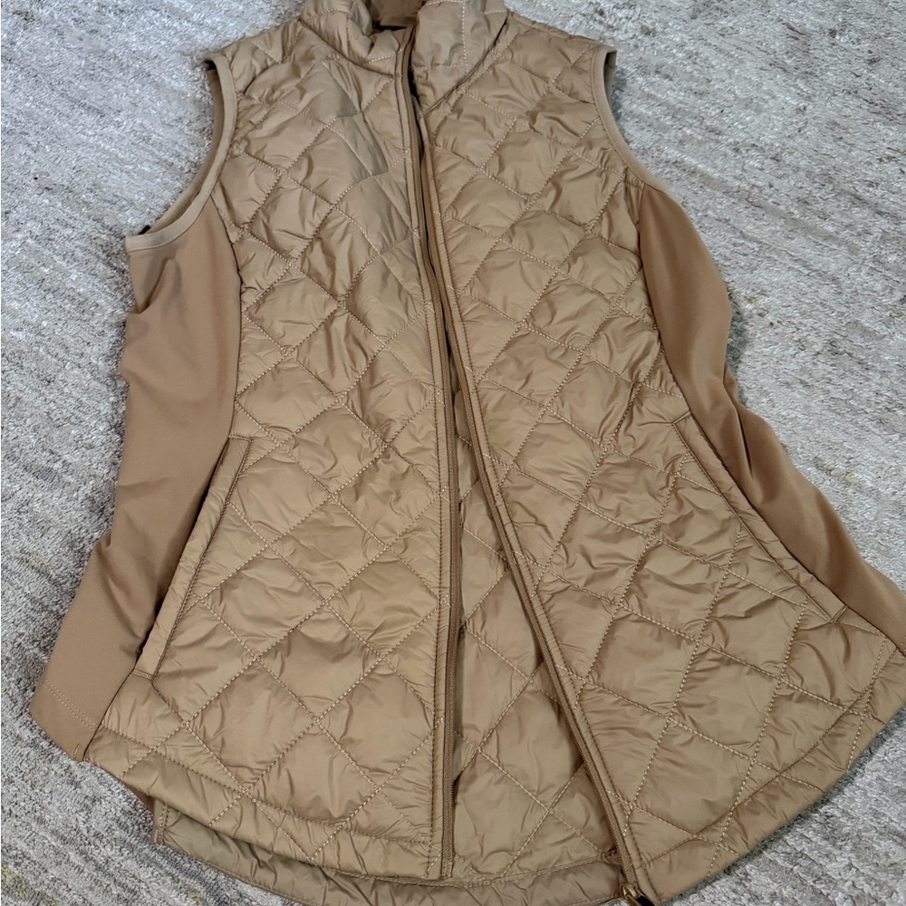 Women's Tan Quilted Vest